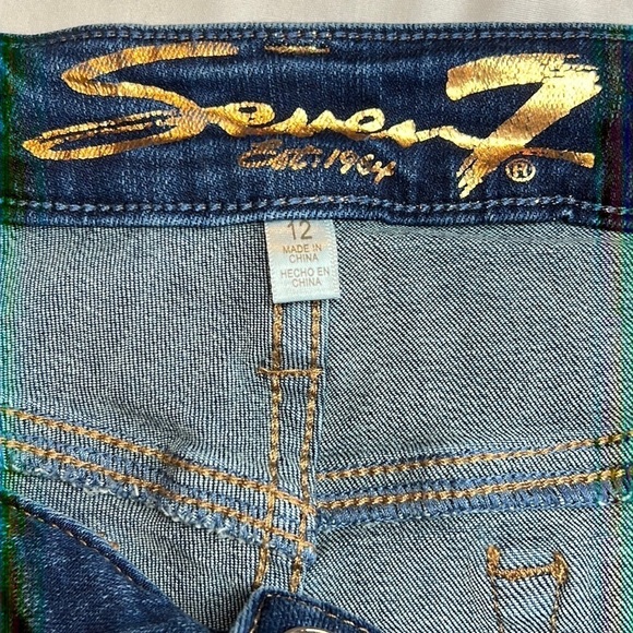 𝅺Seven7 Denim Stretch Bermuda shorts SZ 12 - Picture 5 of 9
